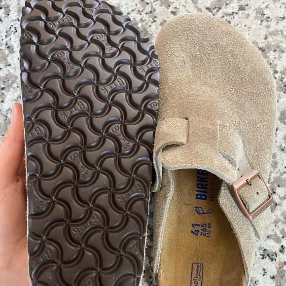 Birkenstock taupe Boston clog mens size 8 size 41 - Picture 2 of 4